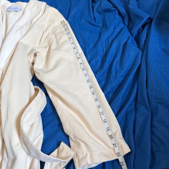 Restoration Hardware ivory terrycloth lined spa bath robe unisex L cozy lounge - Picture 6 of 10